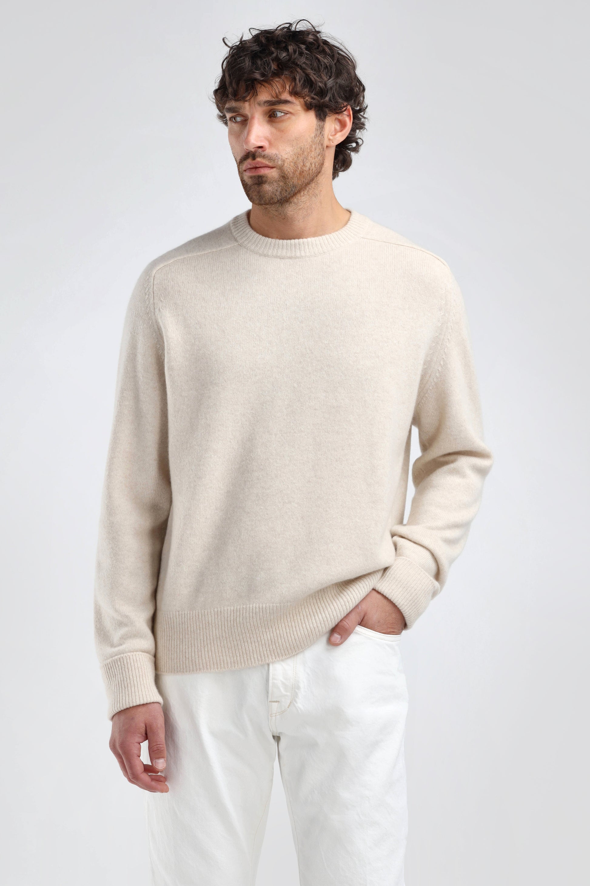 Maglione Vincent in crema melange Ladneri Men - Anita Hass