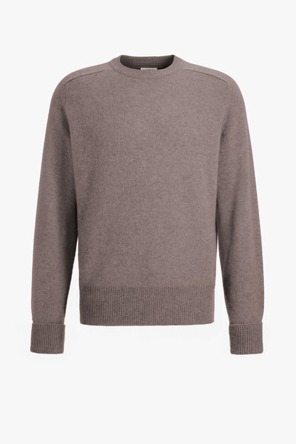 Vincent Sweater in Dark Brown Melange, Ladneri Men - Anita Hass