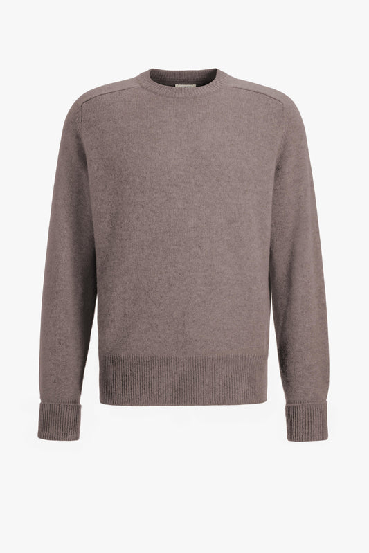 Vincent Sweater in Dark Brown Melange, Ladneri Men - Anita Hass
