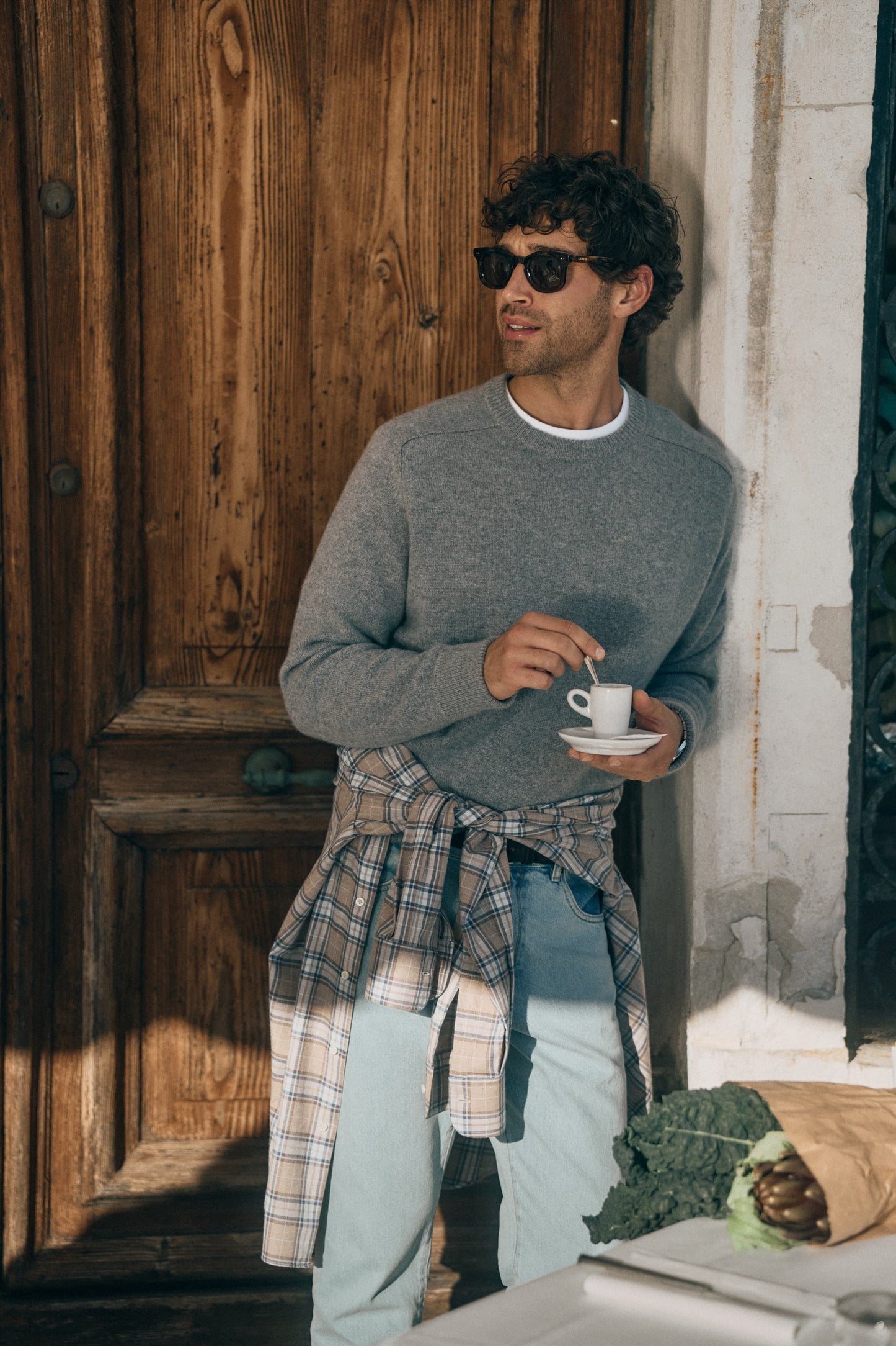 Maglione Vincent in grigio medio melange Ladneri Men - Anita Hass