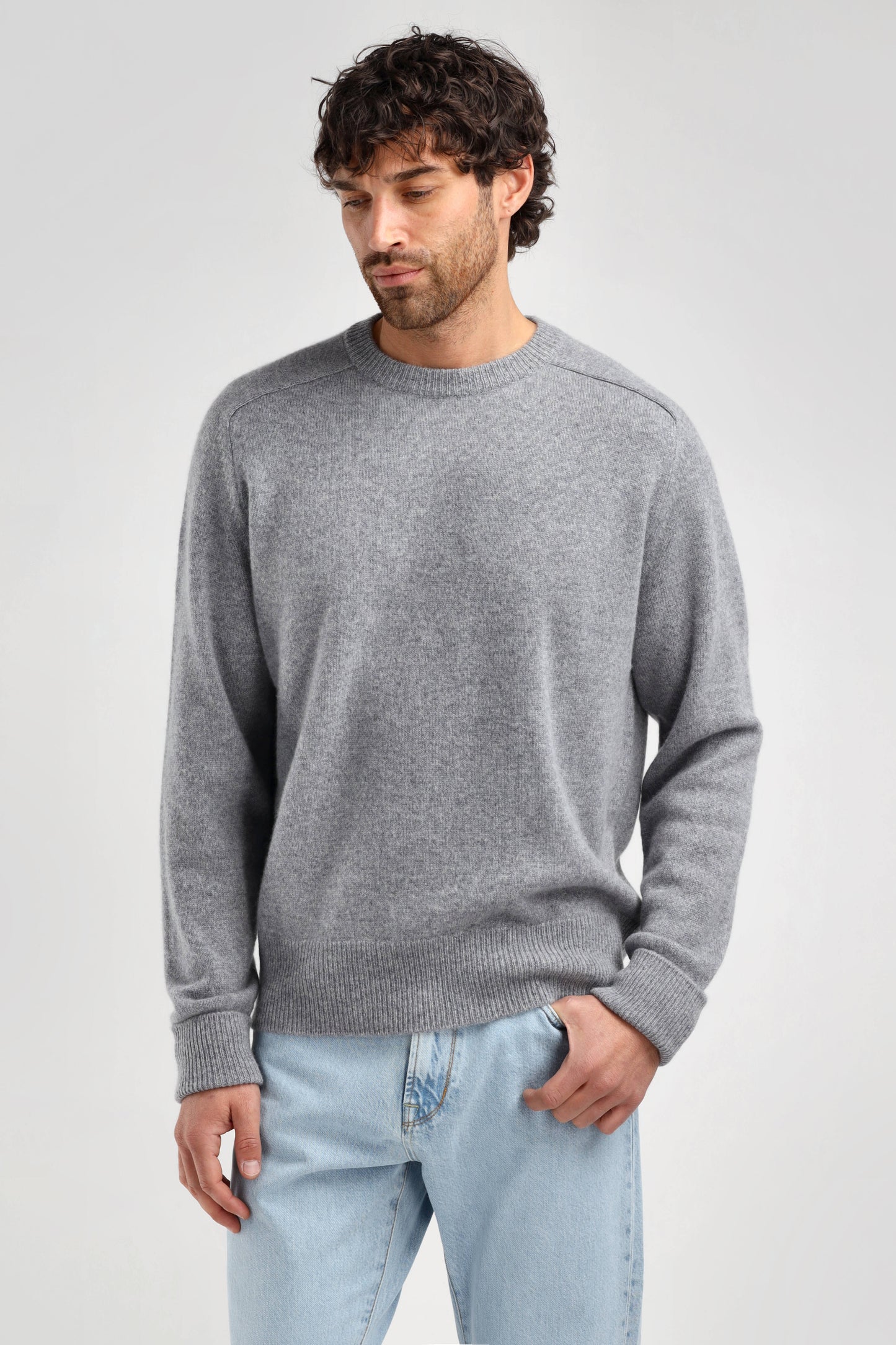 Maglione Vincent in grigio medio melange Ladneri Men - Anita Hass