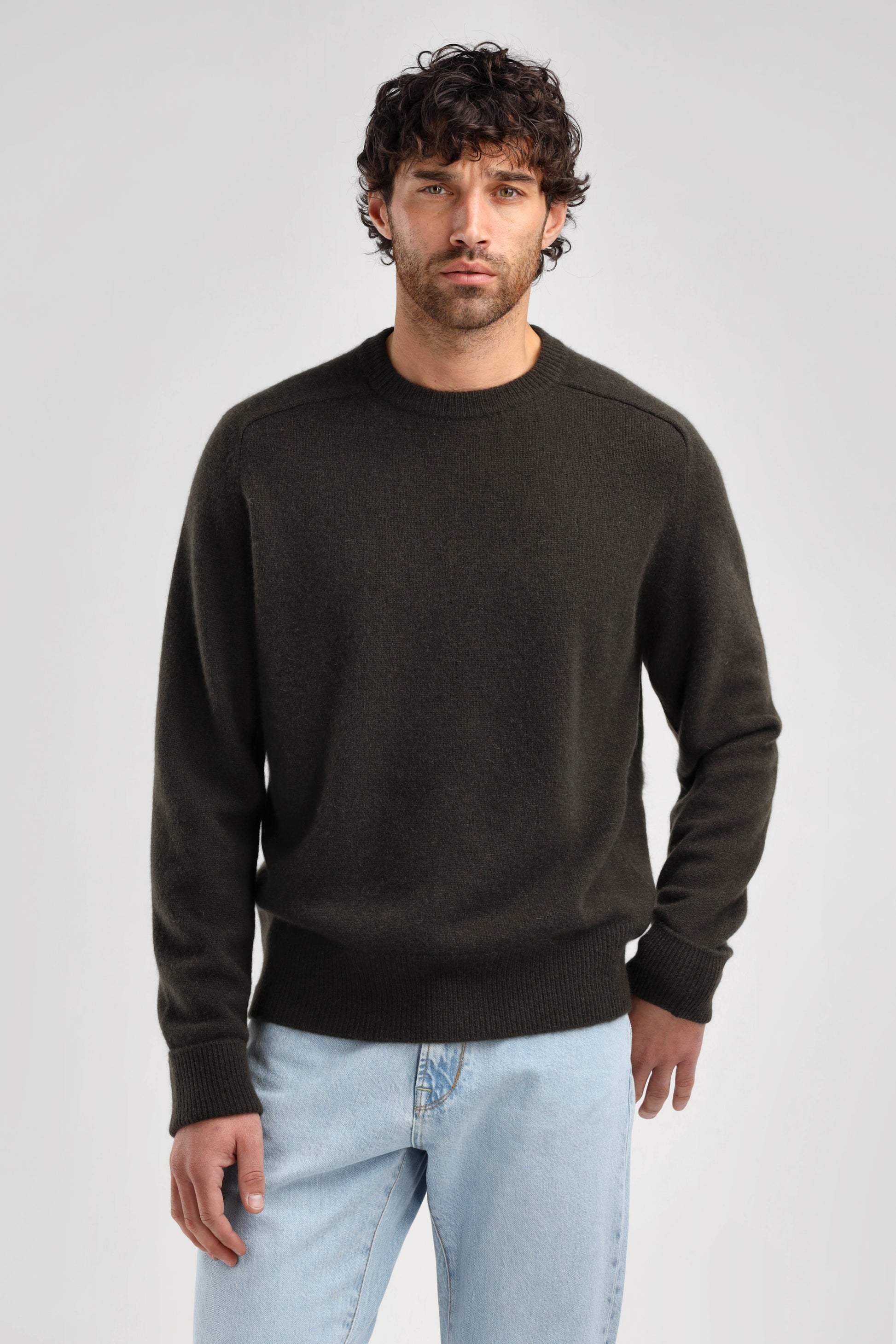 Vincent Sweater in Olive, Ladneri Men - Anita Hass
