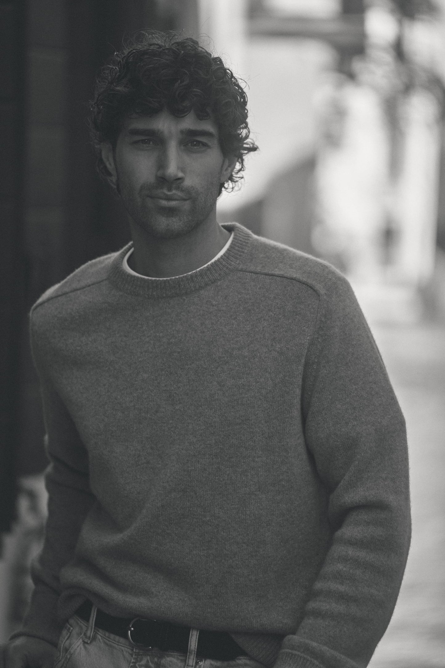 Vincent Sweater in Taupe Melange by Ladneri Men - Anita Hass