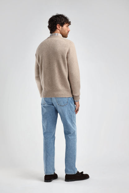 Vincent Sweater in Taupe Melange by Ladneri Men - Anita Hass