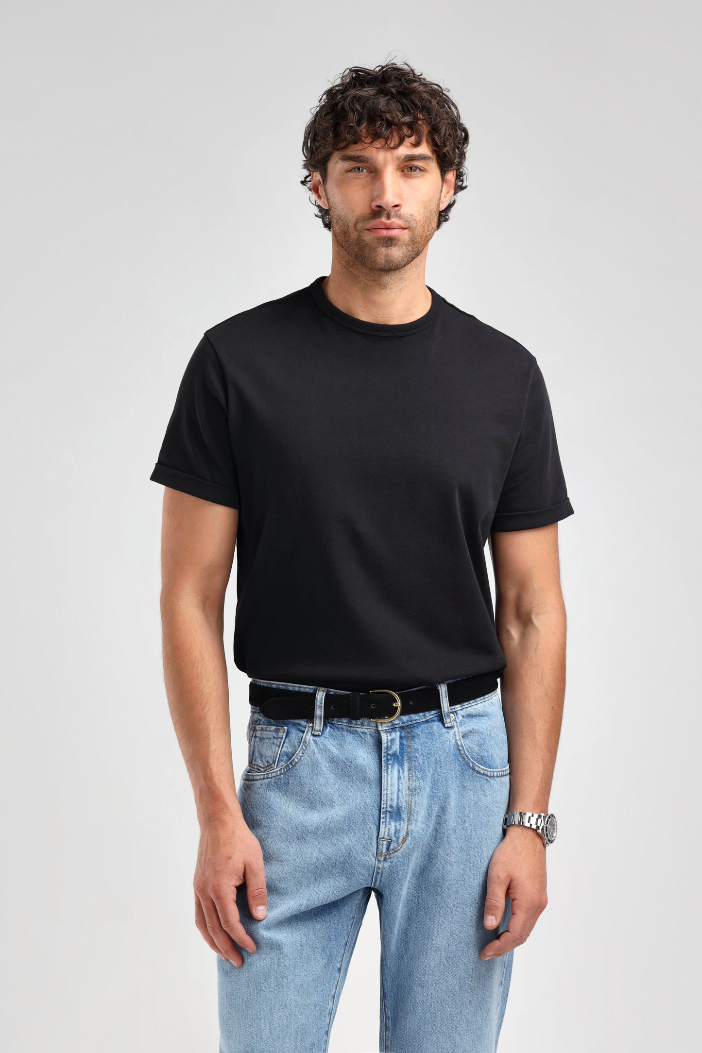 Frenchy T-Shirt in Black, Ladneri Men - Anita Hass