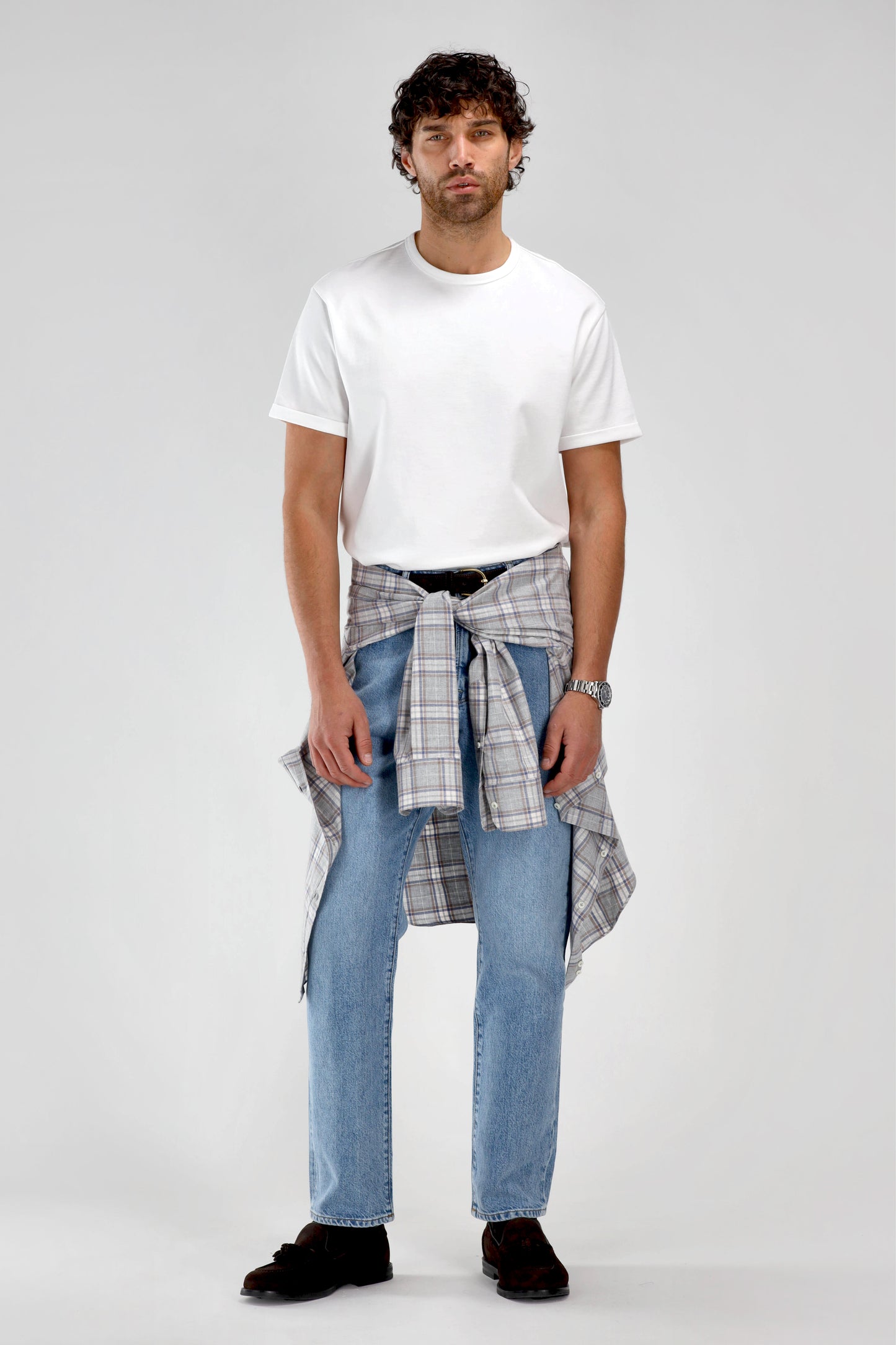 Frenchy T-Shirt in White, Ladneri Men - Anita Hass