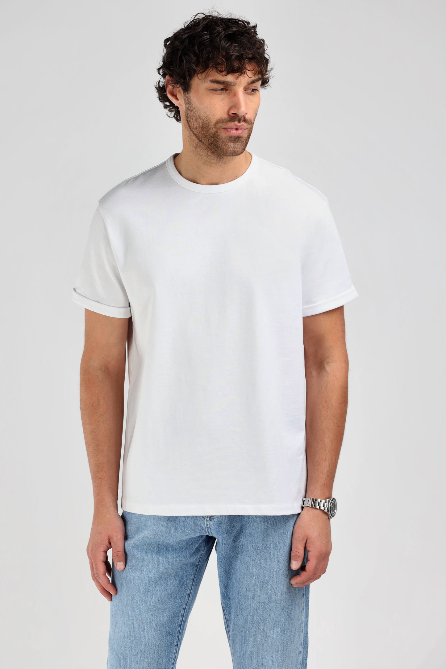 Frenchy T-Shirt in White, Ladneri Men - Anita Hass