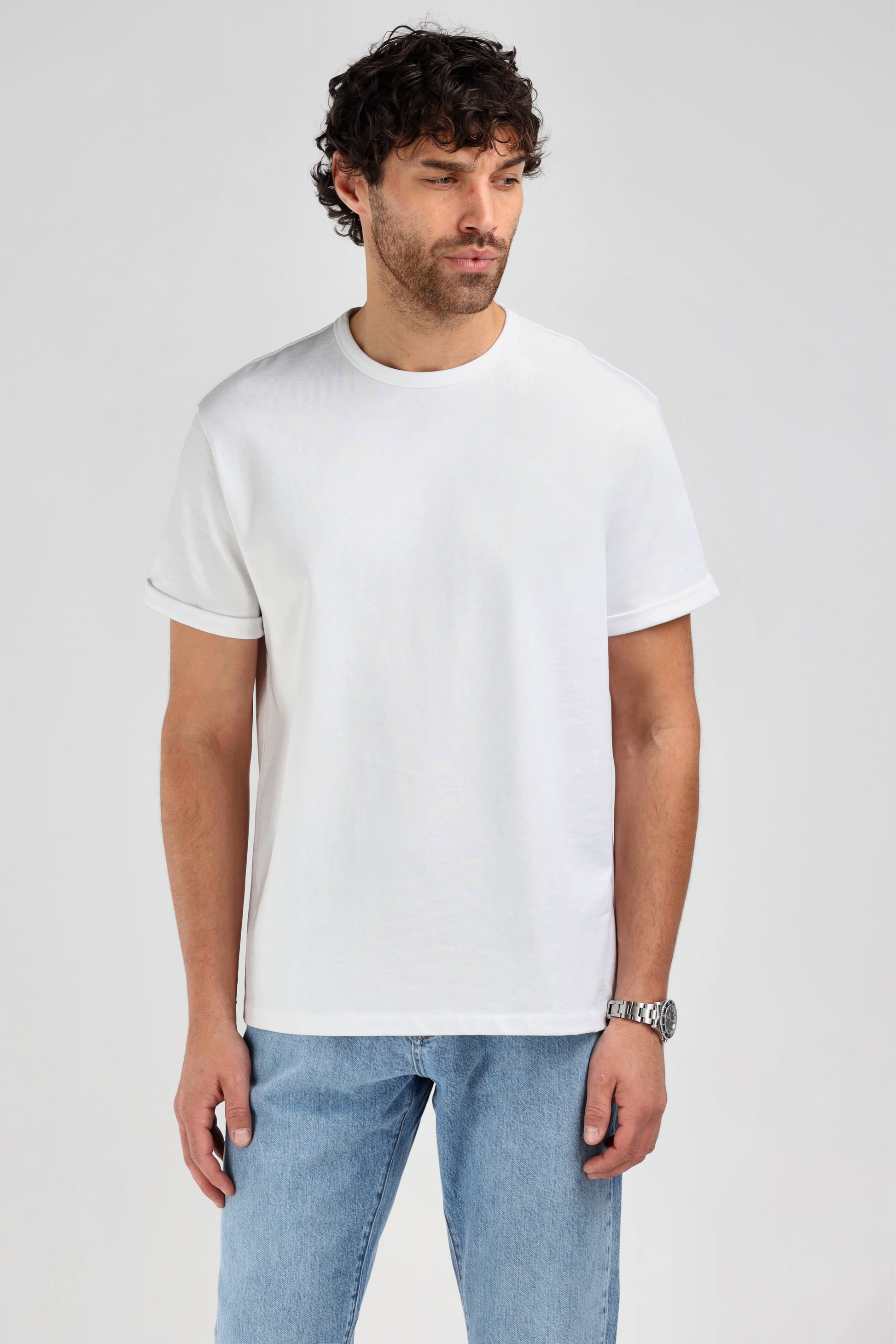 Frenchy T-Shirt in White, Ladneri Men - Anita Hass
