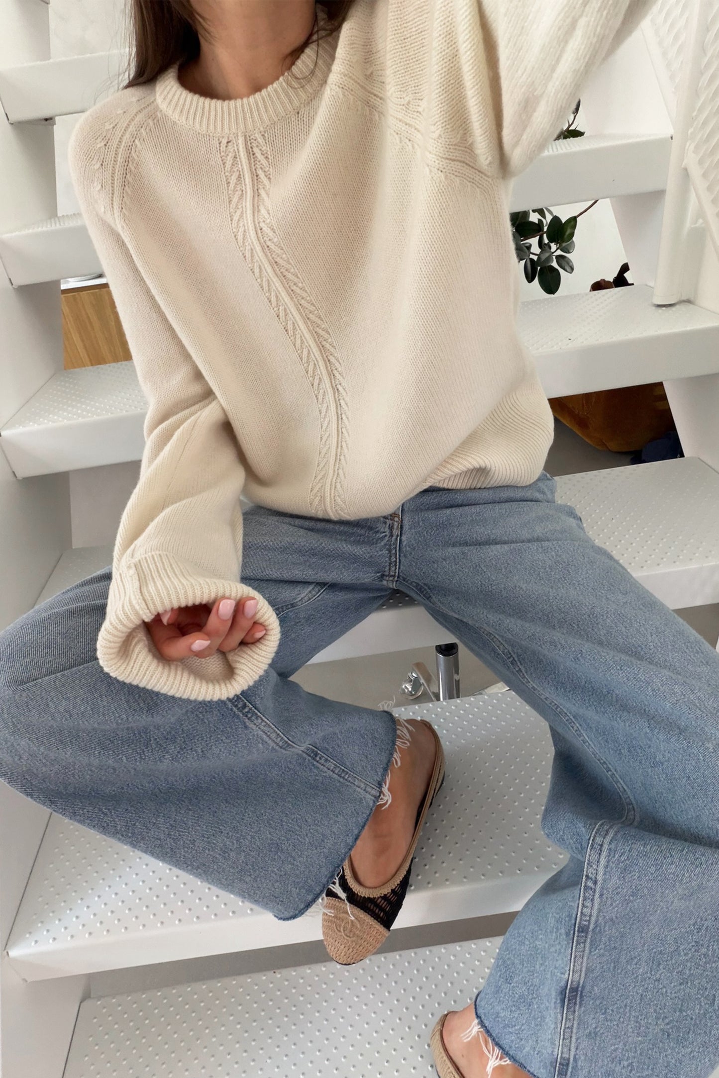 Pullover Alune in Ivory Ladneri