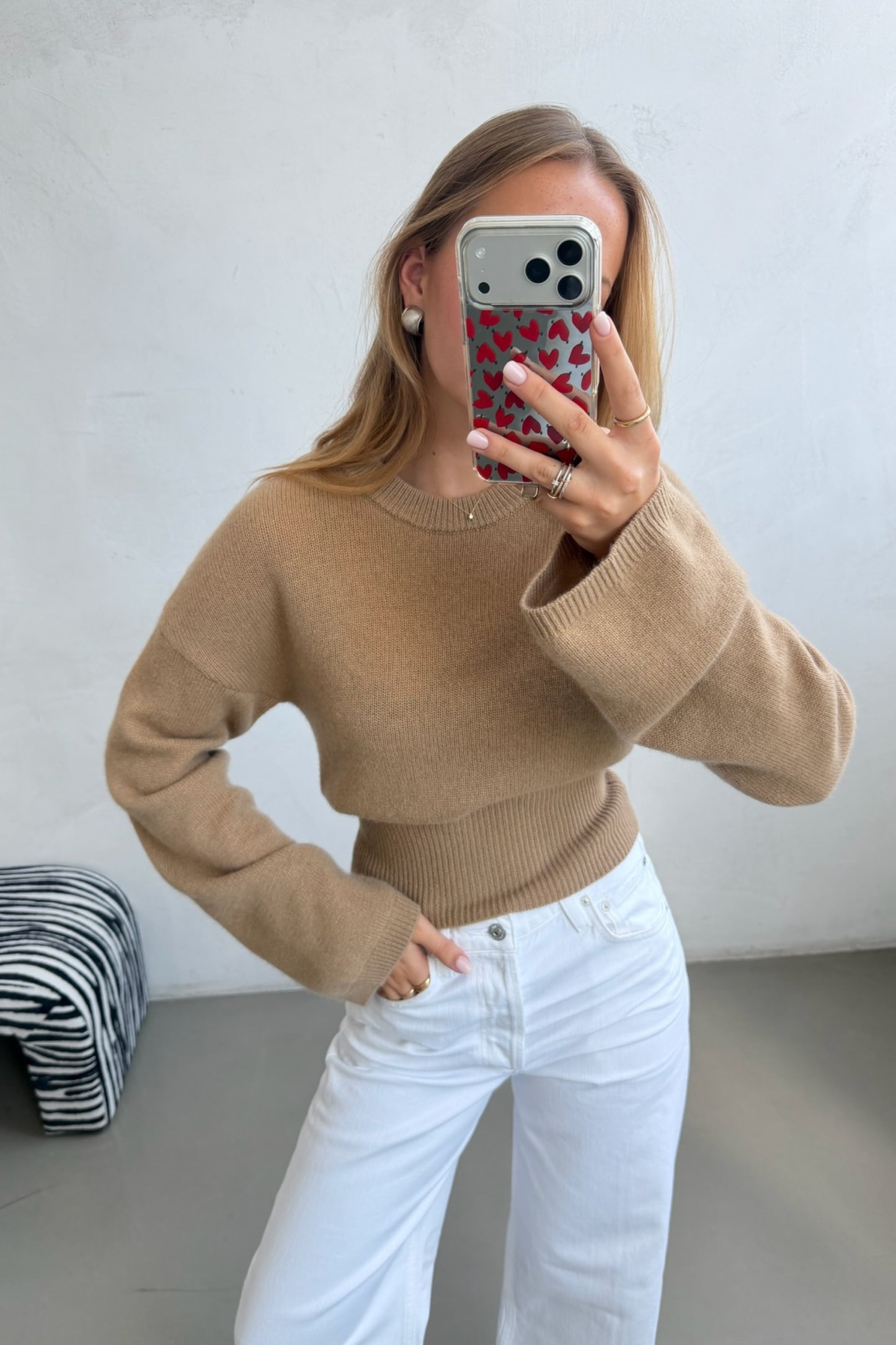 Pullover Fede in Camel Ladneri