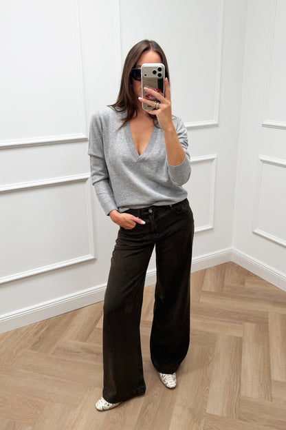 Sweater Pizzo in Light Grey