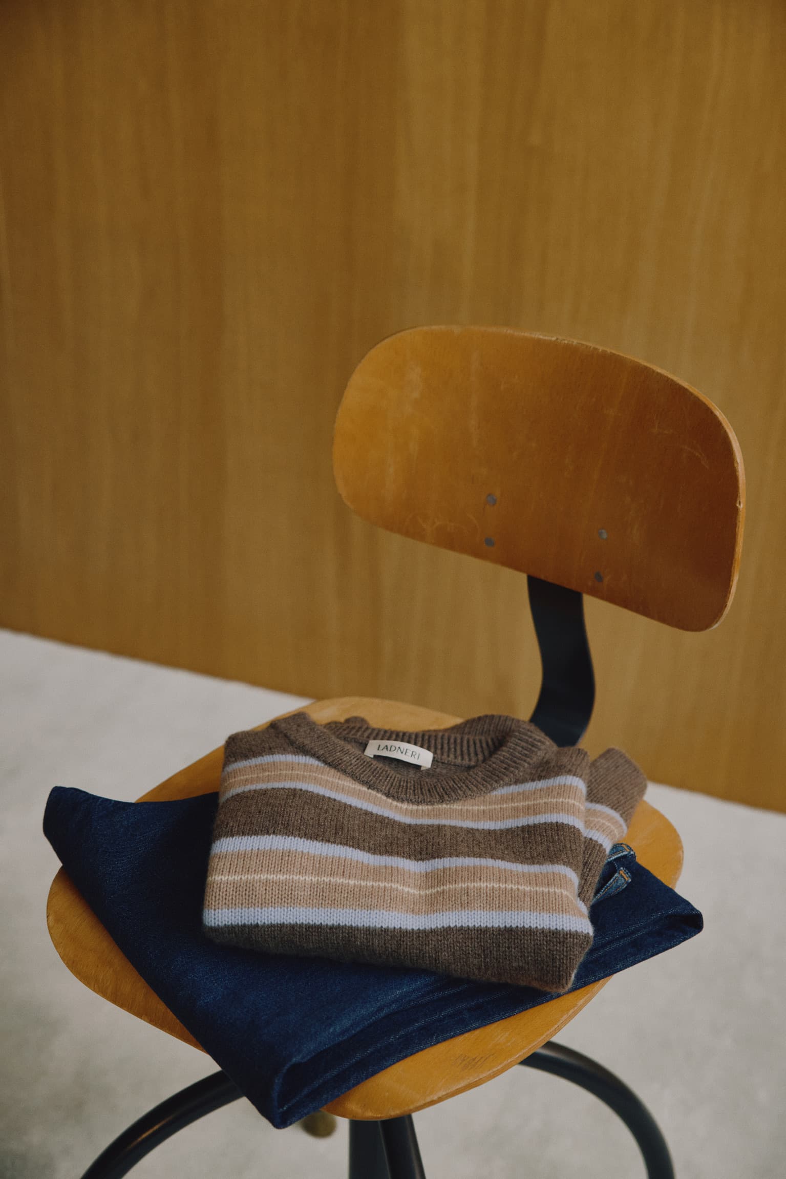Pullover Poupette in Taupe Striped Ladneri