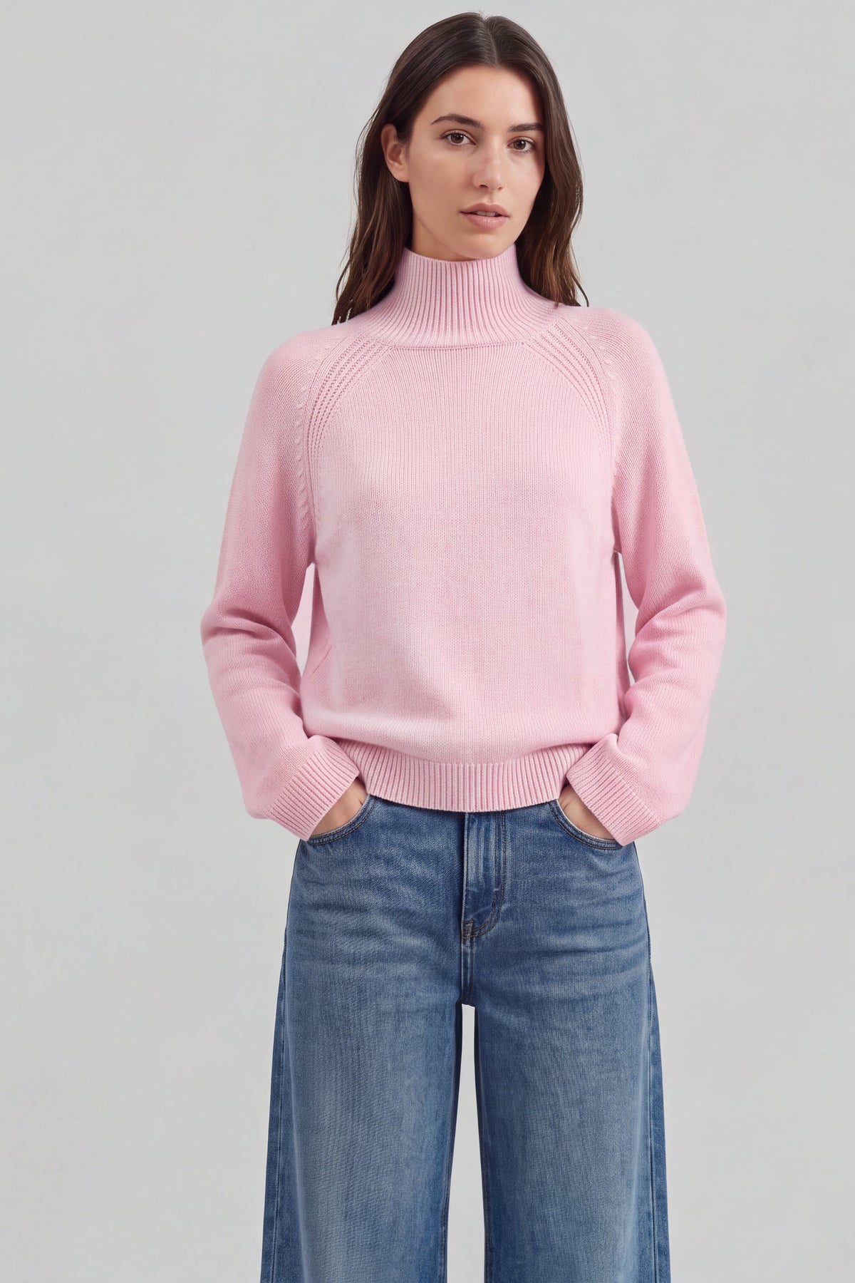 Pullover Serena in Winter Rose Ladneri – Model ist 1,78 m groß und trägt Gr. S