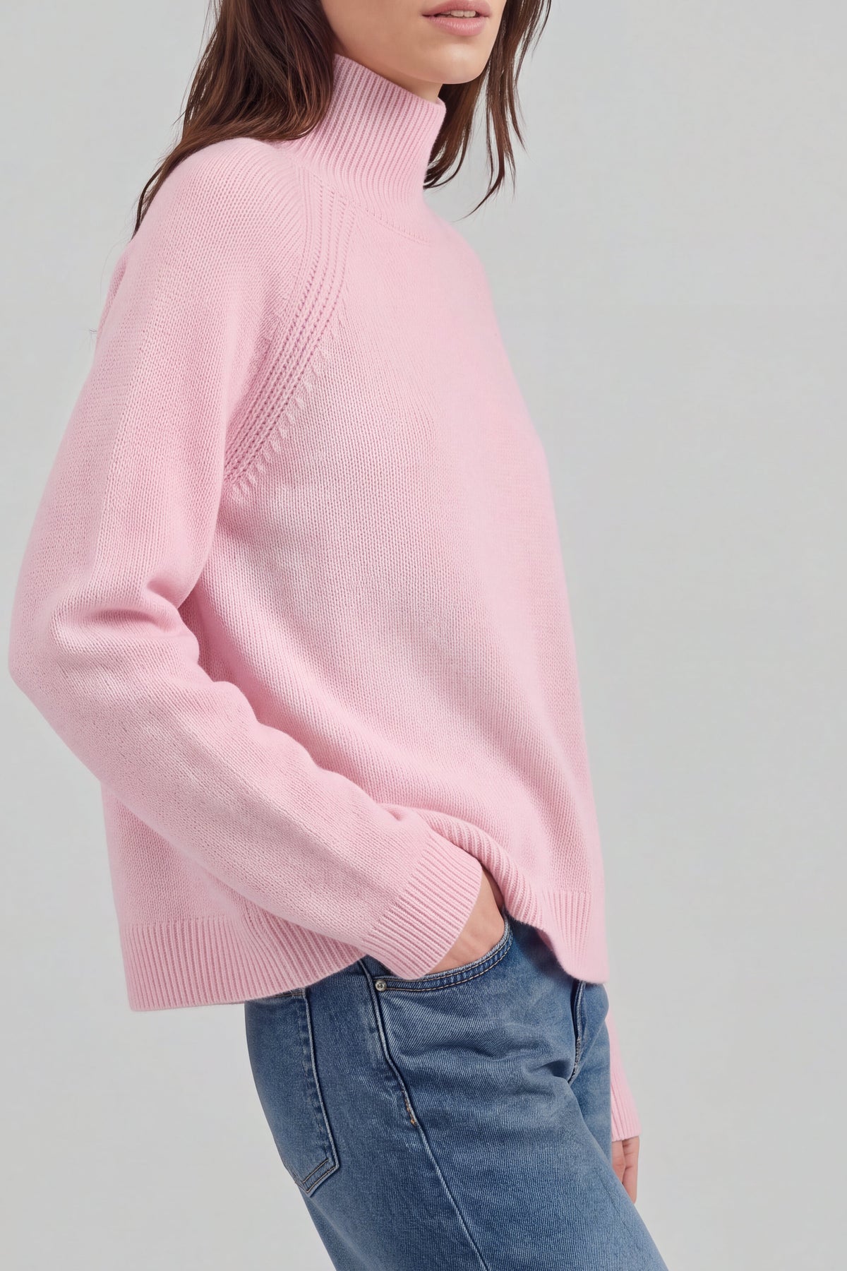 Pullover Serena in Winter Rose Ladneri – Model ist 1,78 m groß und trägt Gr. S