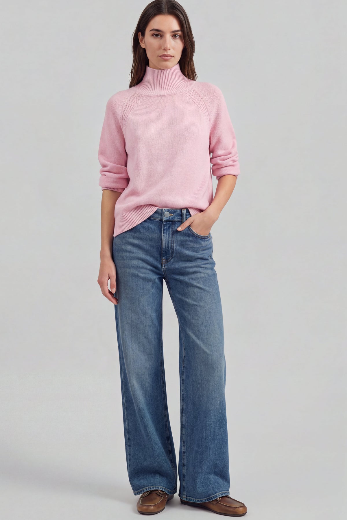 Pullover Serena in Winter Rose Ladneri – Model ist 1,78 m groß und trägt Gr. S