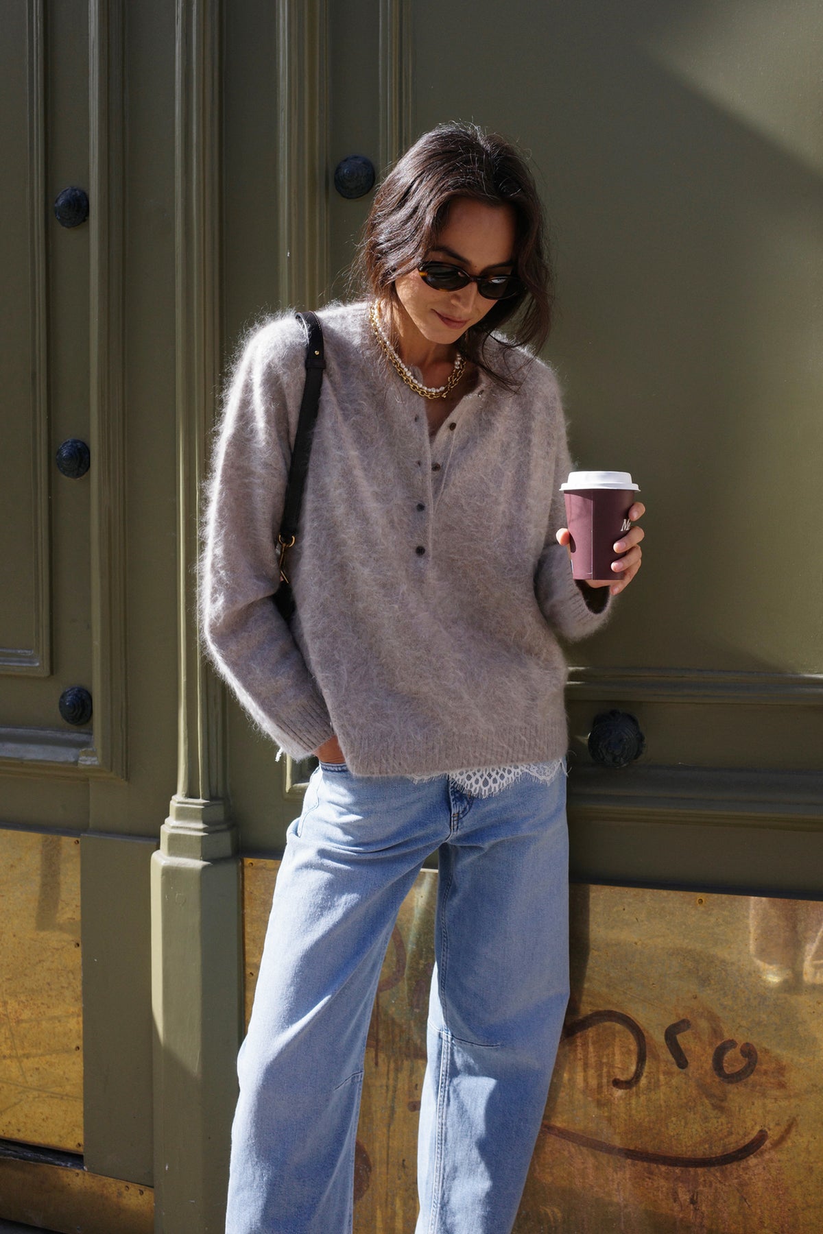 Pullover Veya in Sand Brushed Ladneri