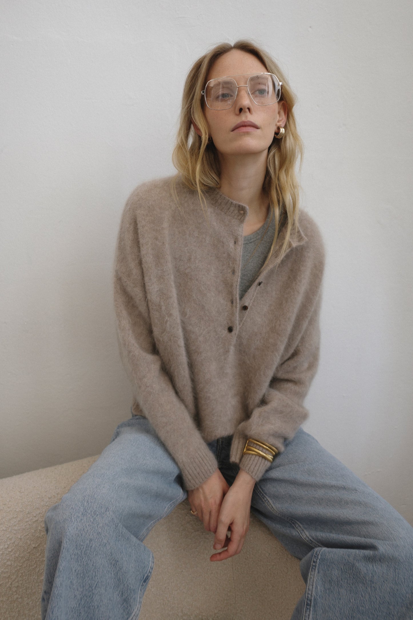 Pullover Veya in Sand Brushed Ladneri