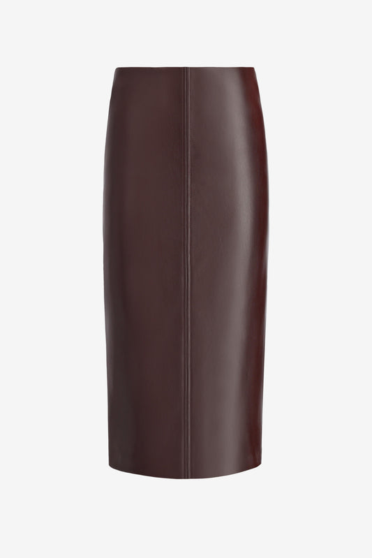 Chocolate Leather Skirt – Ladneri 