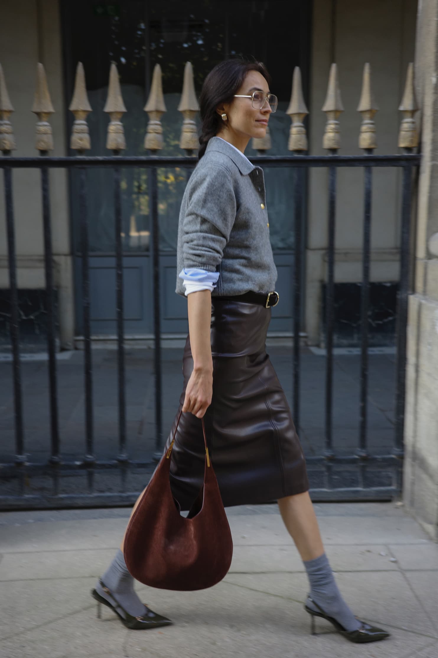 Chocolate Leather Skirt – Ladneri