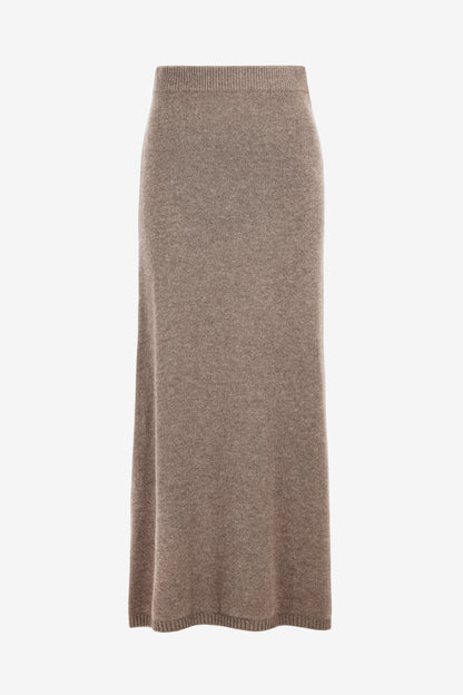 Skirt Karo in Taupe