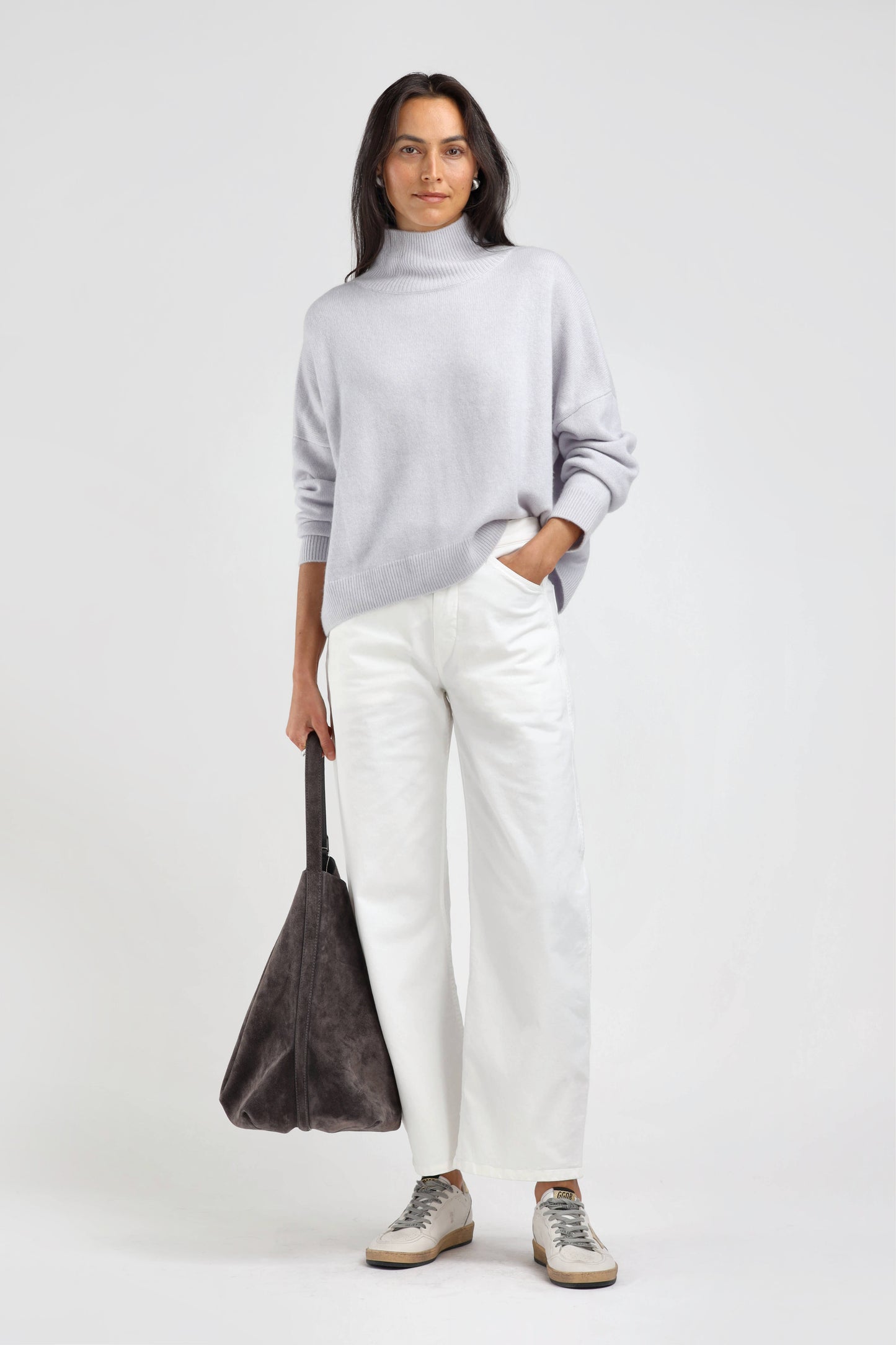 Royal Soleil Turtleneck Sweater in Moonstone – Ladneri 