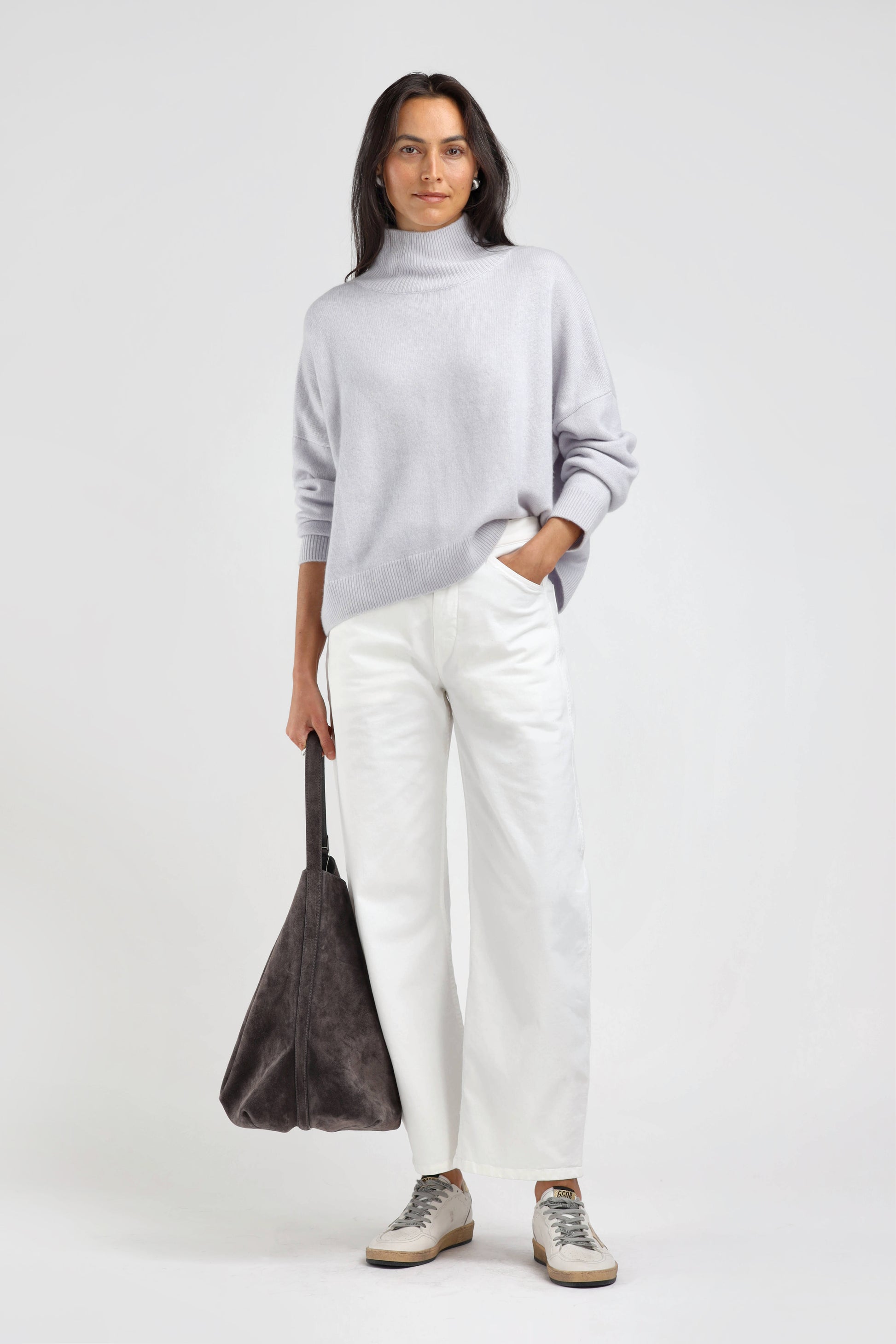 Royal Soleil Turtleneck Sweater in Moonstone – Ladneri 