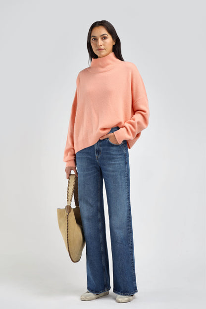 Royal Soleil Turtleneck Sweater in Shrimp – Ladneri