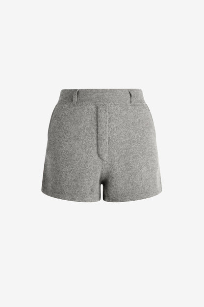 Maxi shorts de punto piedra