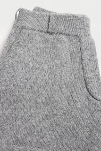 Maxi shorts de punto piedra