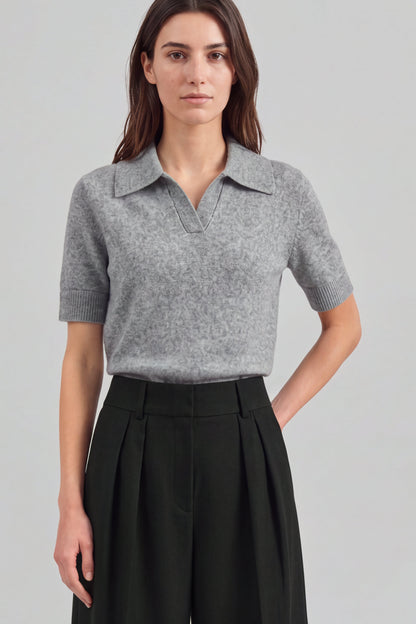 Strick Set in Knitted Stone Ladneri – Model ist 1,78 m groß und trägt Gr. S