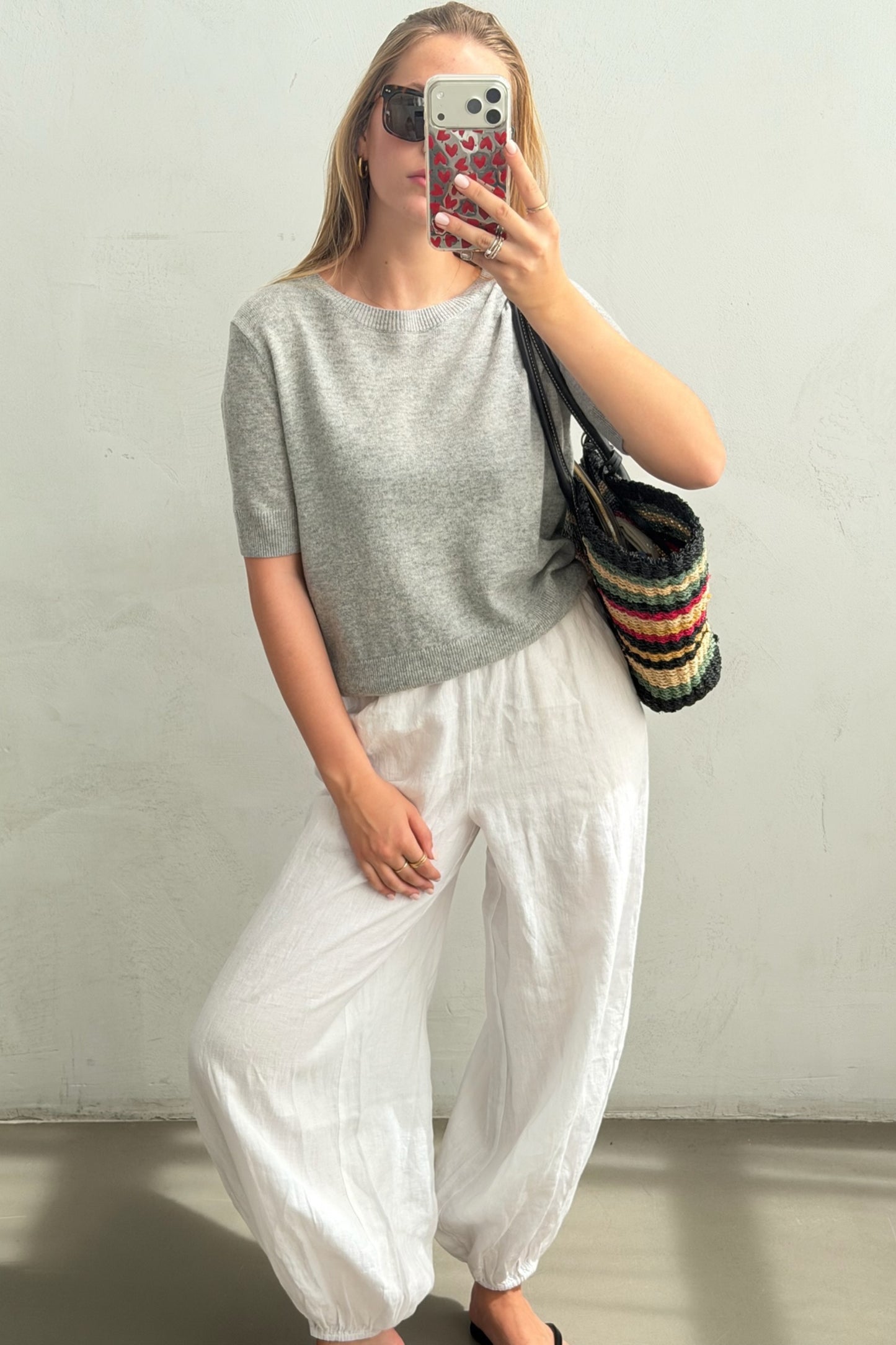 Strickshirt 90 in Hellgrau Ladneri