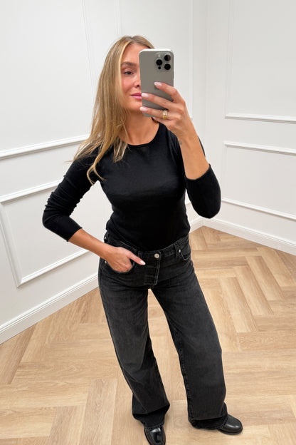 Strickshirt Finest in Schwarz Ladneri
