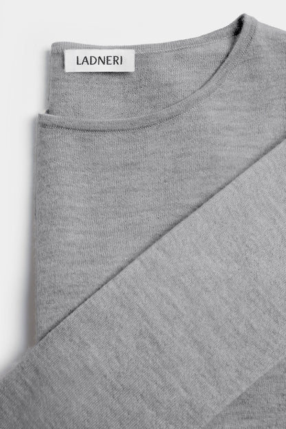 Strickshirt Finest in Silver Haze Ladneri