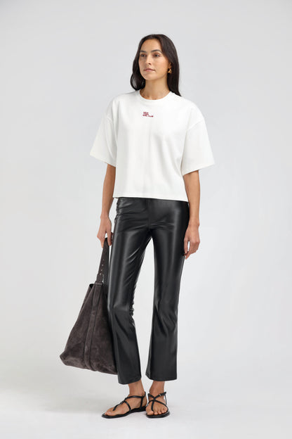 Elodie Embroidery T-Shirt in Off-White – Ladneri 