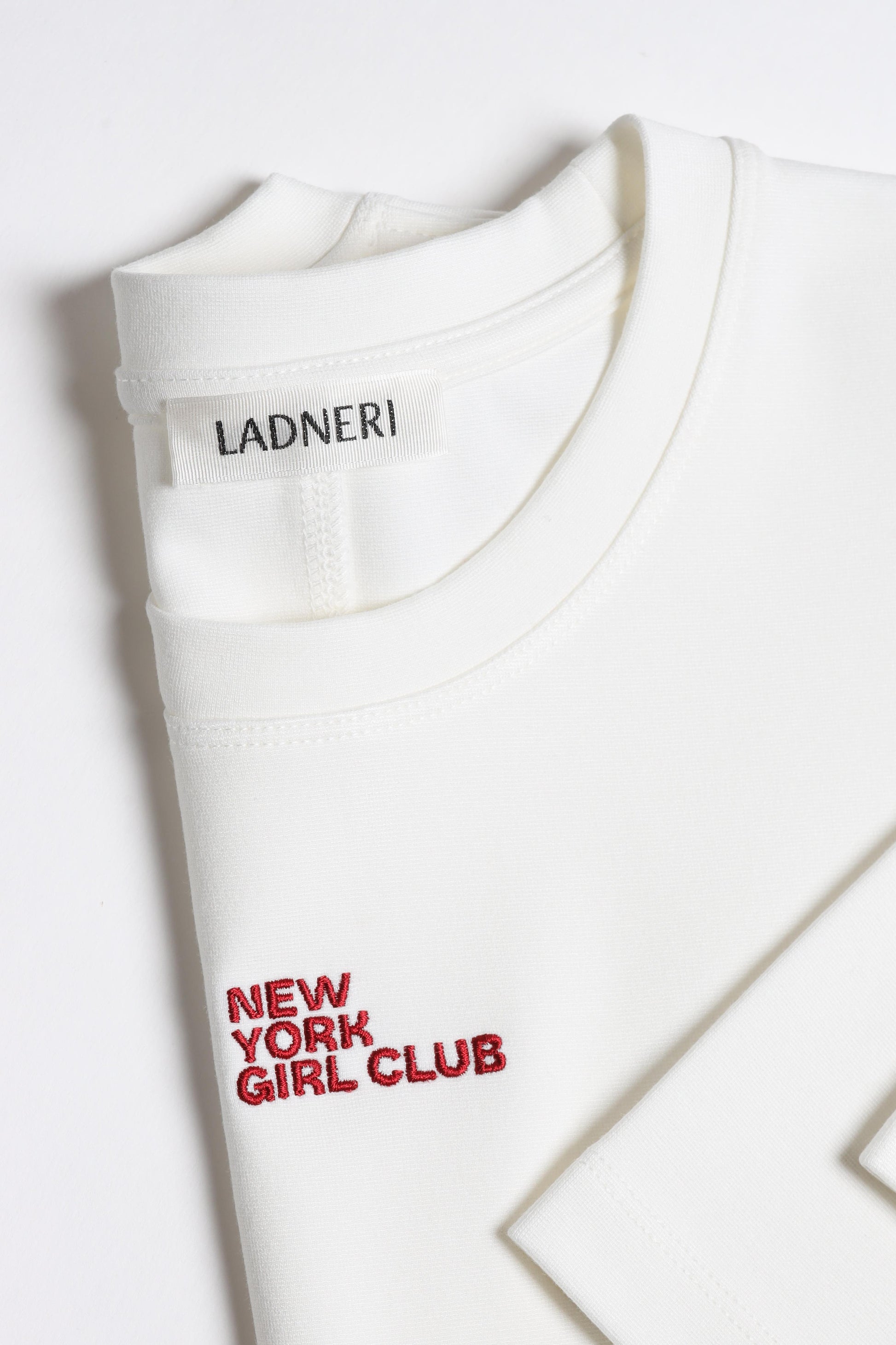 Elodie Embroidery T-Shirt in Off-White – Ladneri 