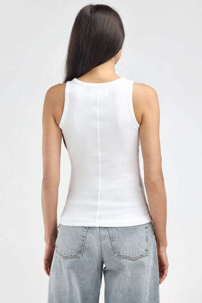 La Coeur Embroidery Tank Top in White – Ladneri 