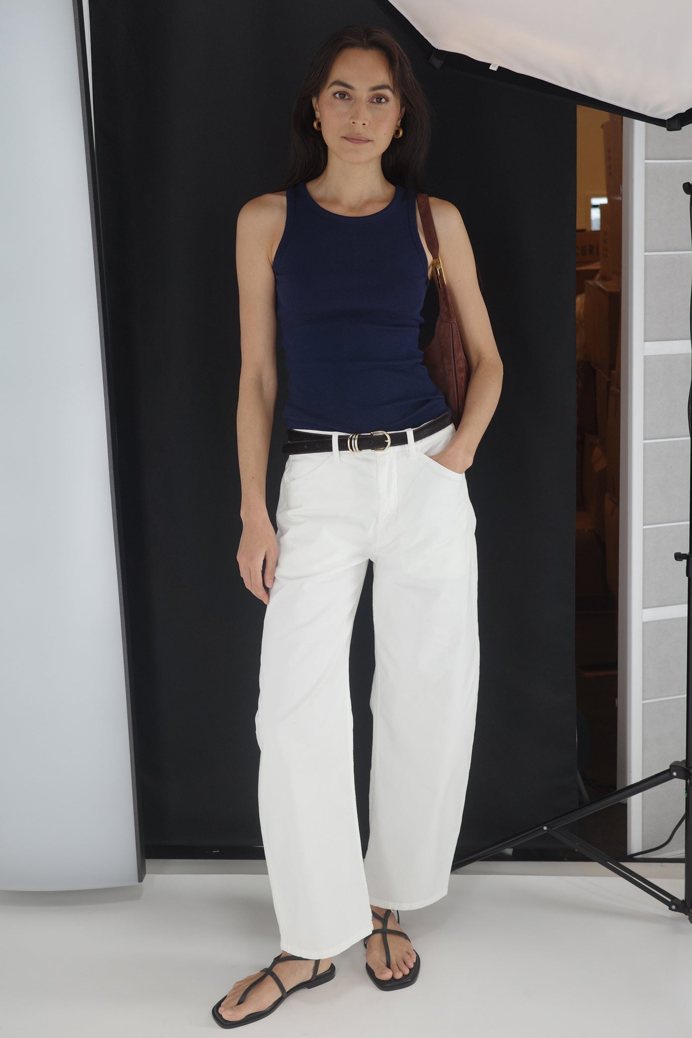 Camiseta sin mangas La Coeur en azul marino oscuro – Ladneri 