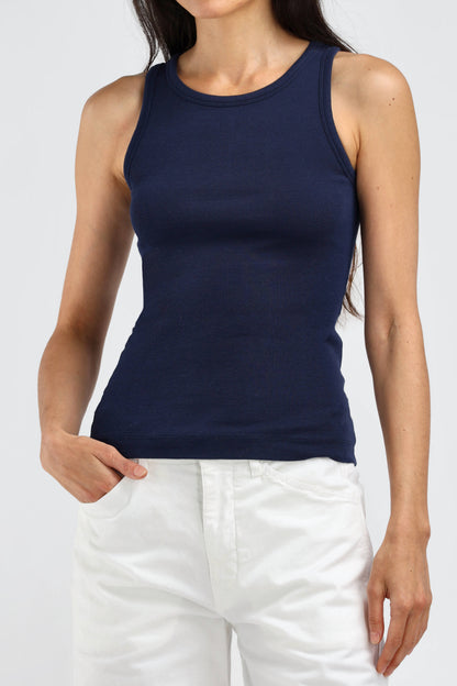 Camiseta sin mangas La Coeur en azul marino oscuro – Ladneri 