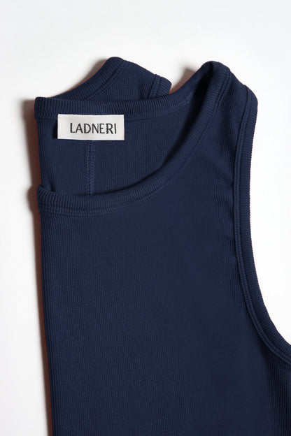 Camiseta sin mangas La Coeur en azul marino oscuro – Ladneri 
