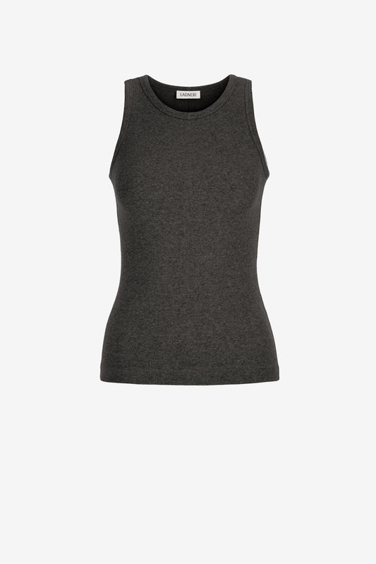 Tank Top La Coeur in Graphite Melange