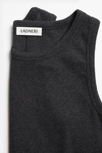 Tank Top La Coeur in Graphite Melange Ladneri