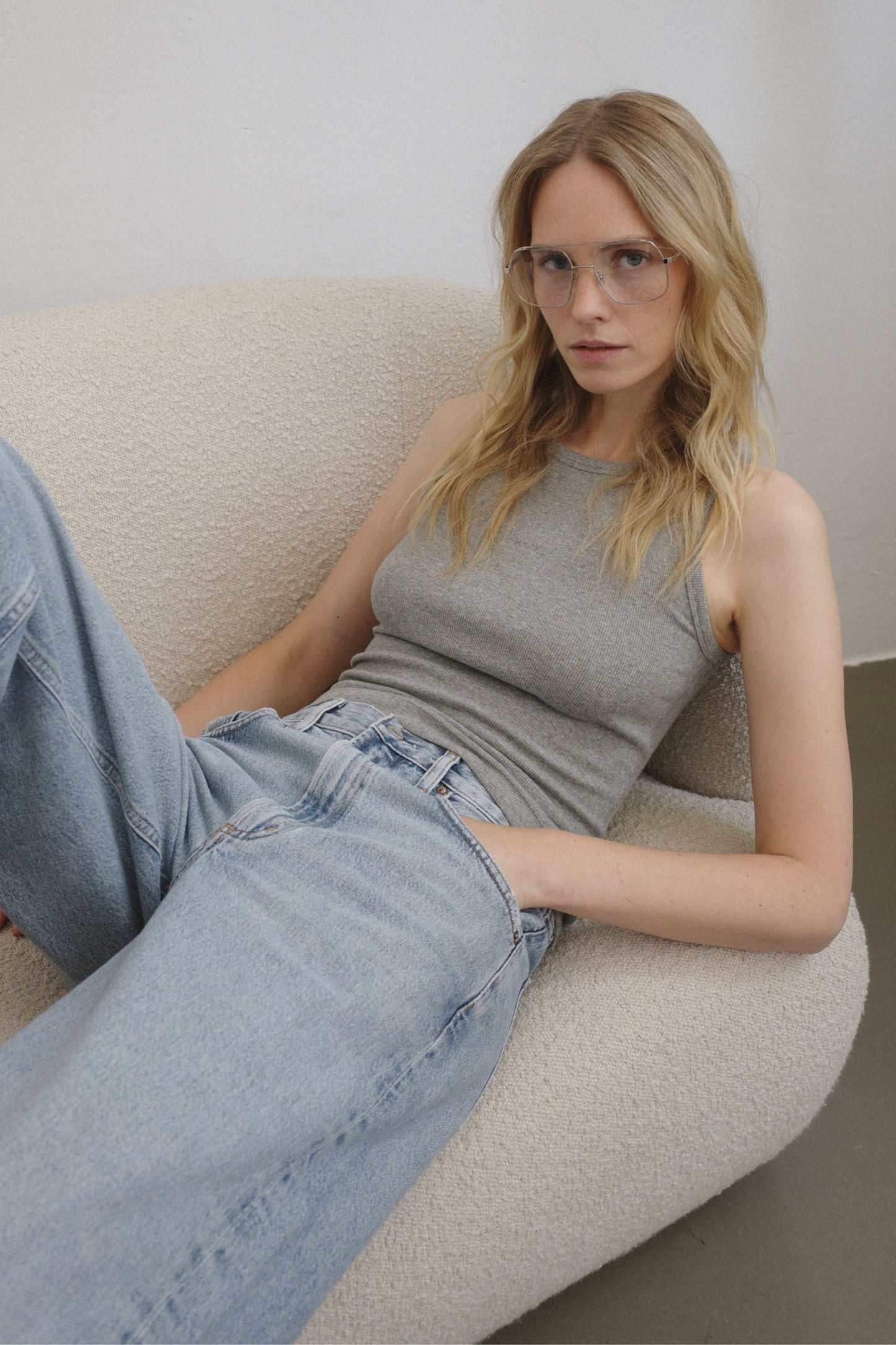 Tank Top La Coeur in Grau Melange Ladneri