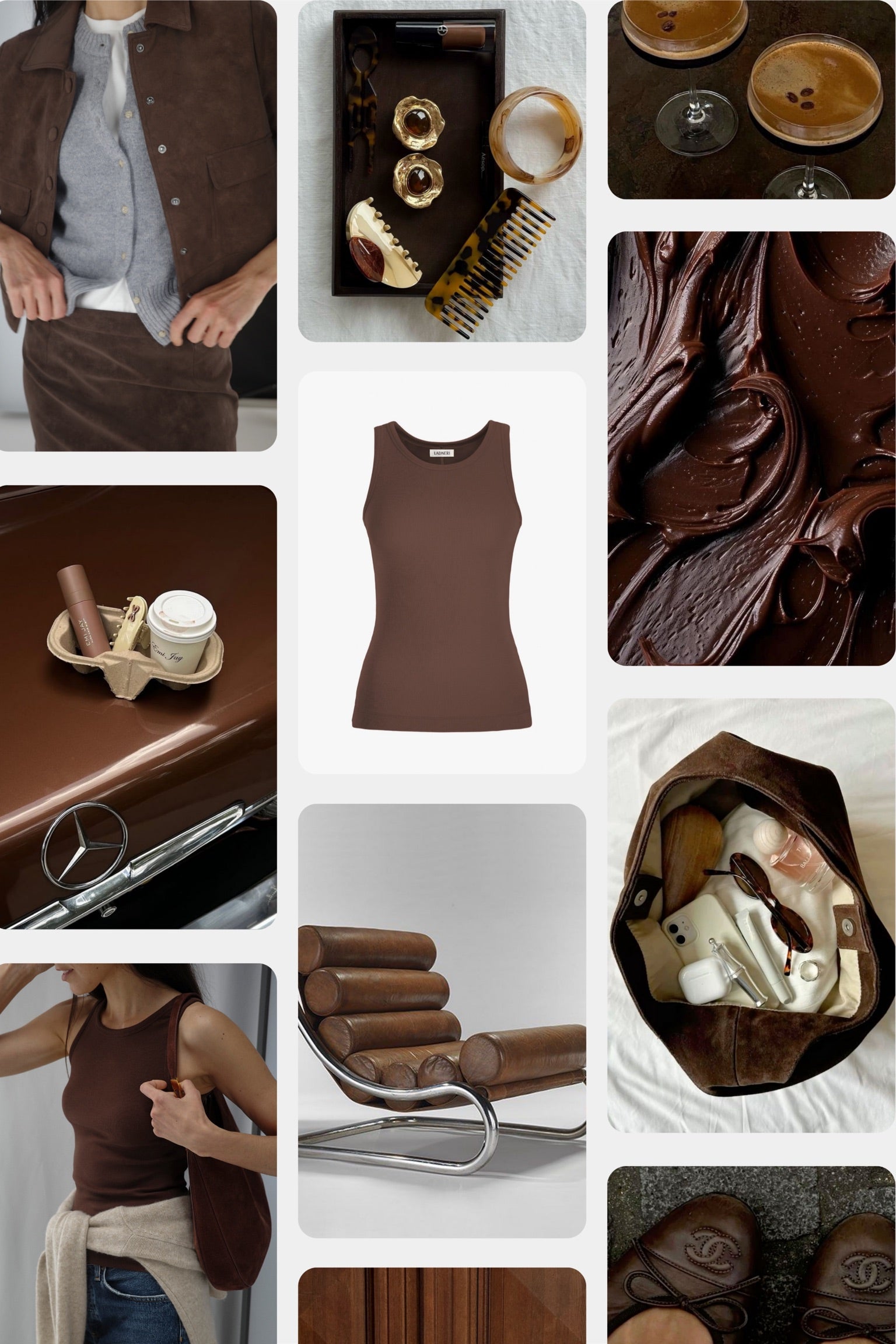 La Coeur Tank Top in Mocha – Ladneri 