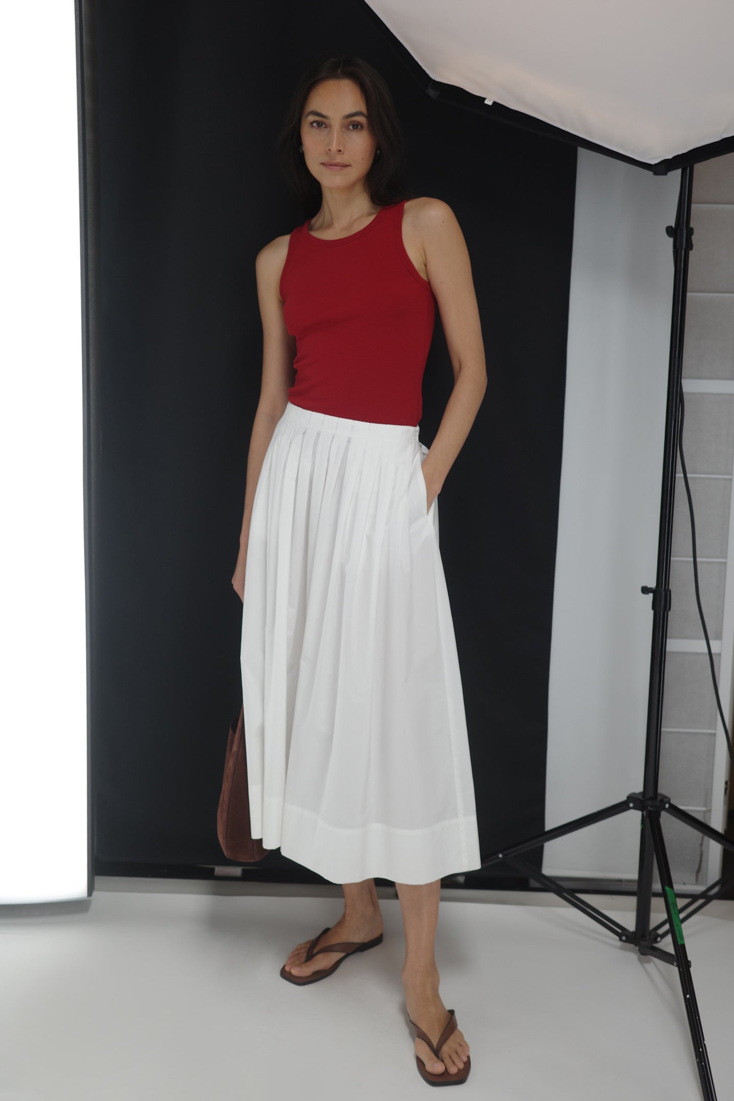 La Coeur Tank Top in Red – Ladneri 