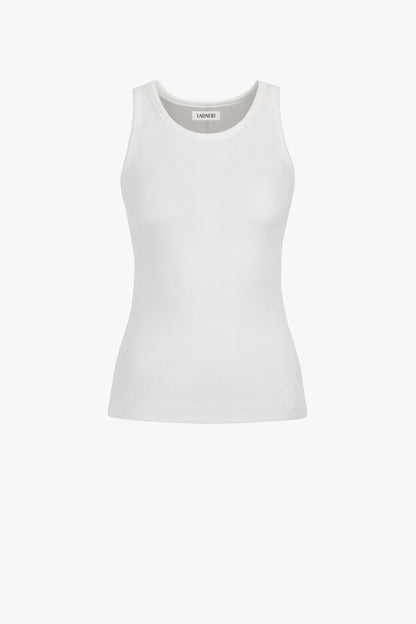 La Coeur Tank Top in White by Ladneri - Anita Hass
