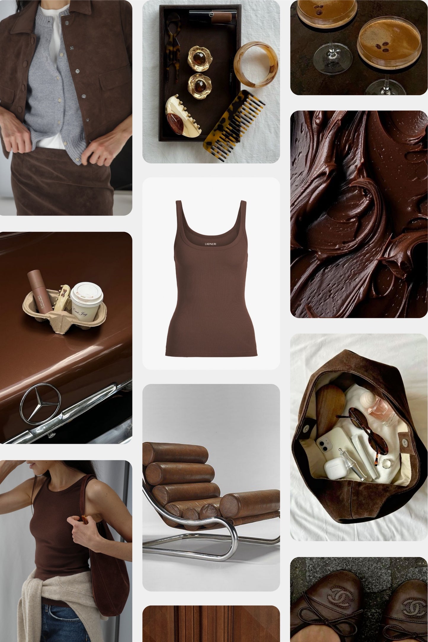 Le Mans Tank Top in MoccaLadneri - Anita Hass