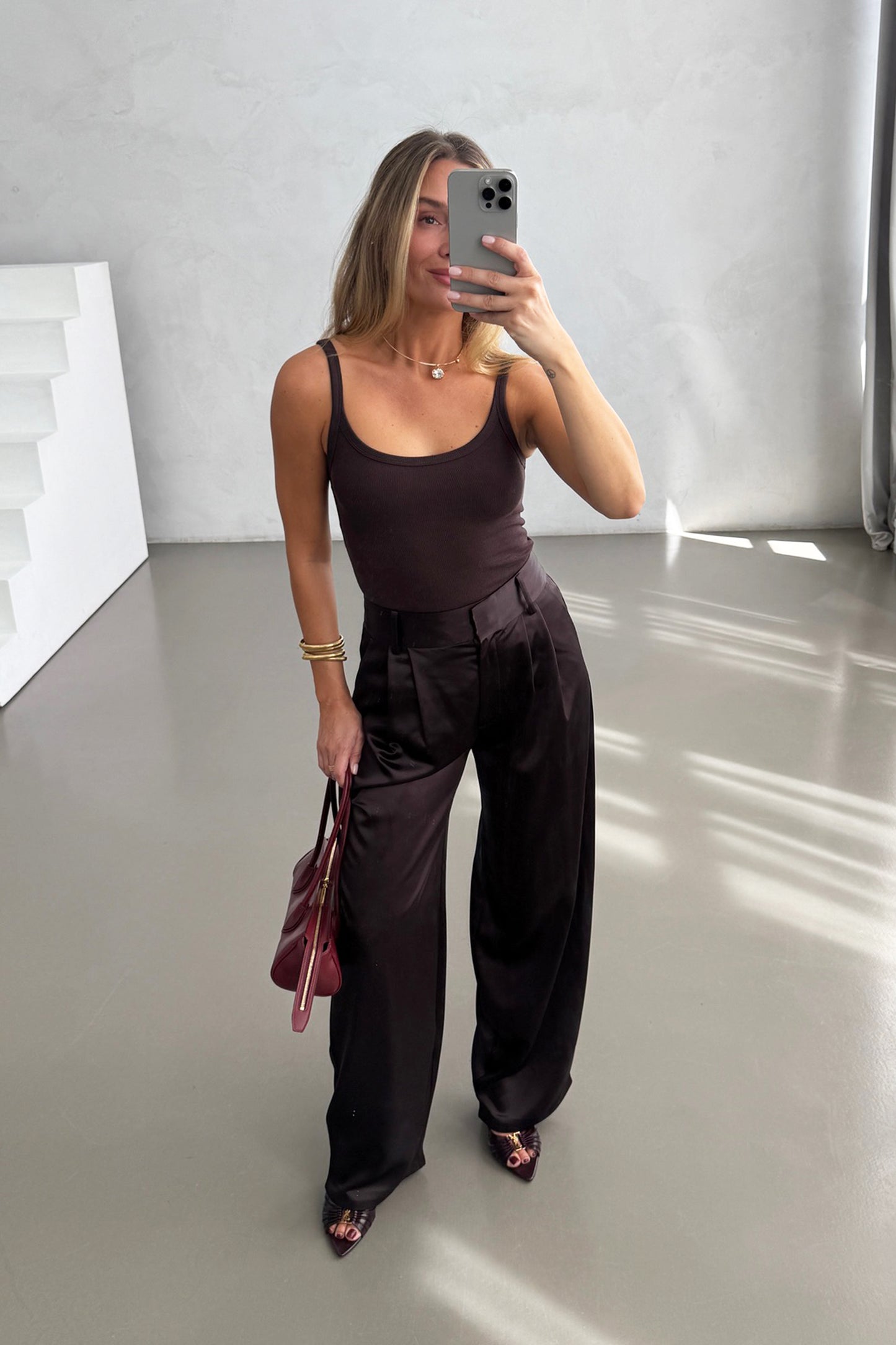 Tank Top Le Mans in Dark Brown
