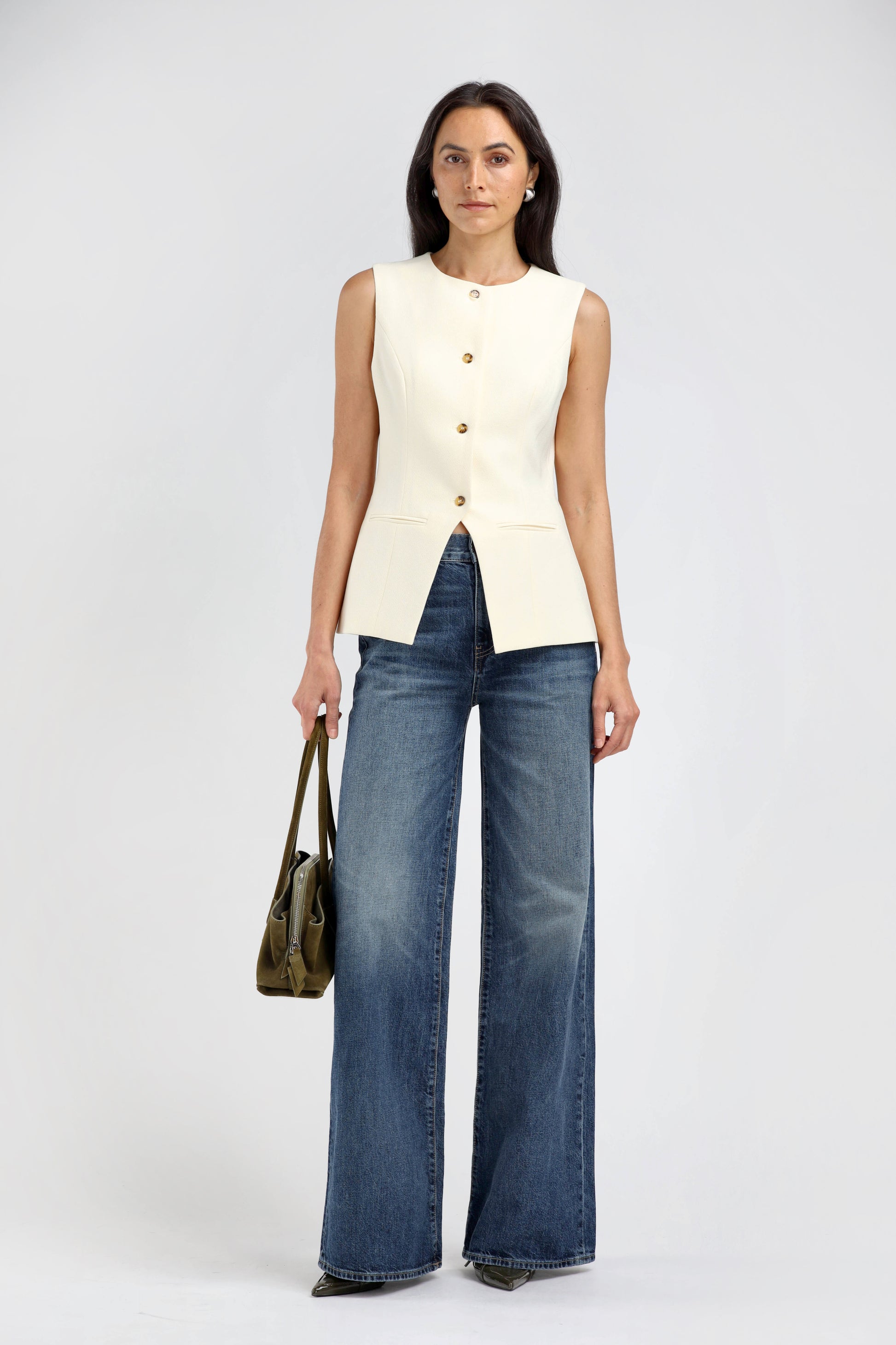 Weste Avant in Soft Straw Ladneri