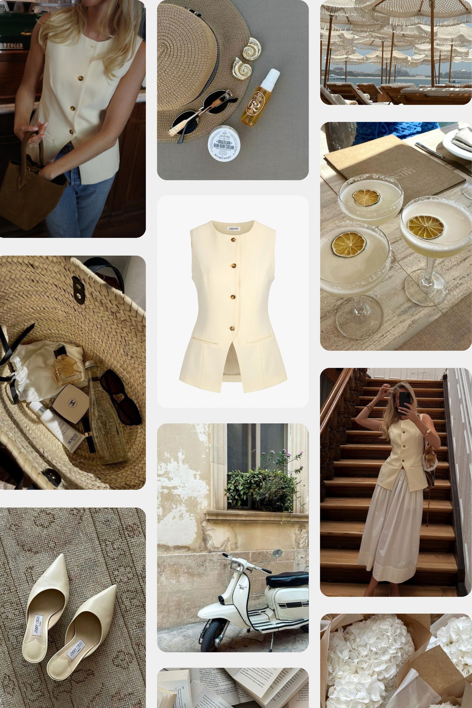 Weste Avant in Soft Straw Ladneri