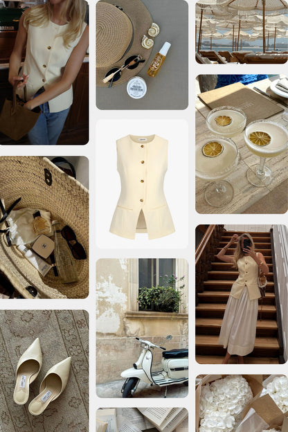 Weste Avant in Soft Straw Ladneri